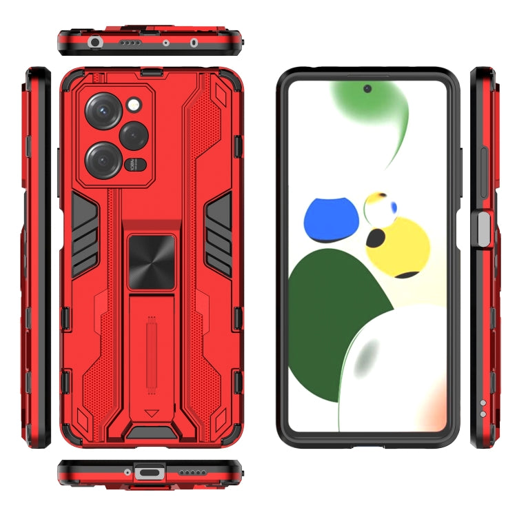 For Xiaomi Redmi Note 12 Pro 5G China / Global / Speed Supersonic PC + TPU Shock-proof Protective Case with Holder(Red) - free shipping - PMC TechLife - Order now!
