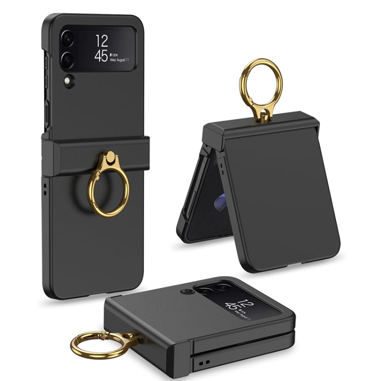 For Samsung Galaxy Z Flip4 GKK Ultrathin Hinge Full Coverage Phone Case with Ring Holder(Black) - free shipping - PMC TechLife - Order now!