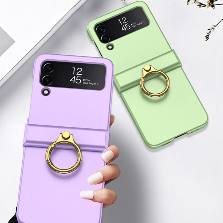 For Samsung Galaxy Z Flip4 GKK Ultrathin Hinge Full Coverage Phone Case with Ring Holder(Green) - free shipping - PMC TechLife - Order now!
