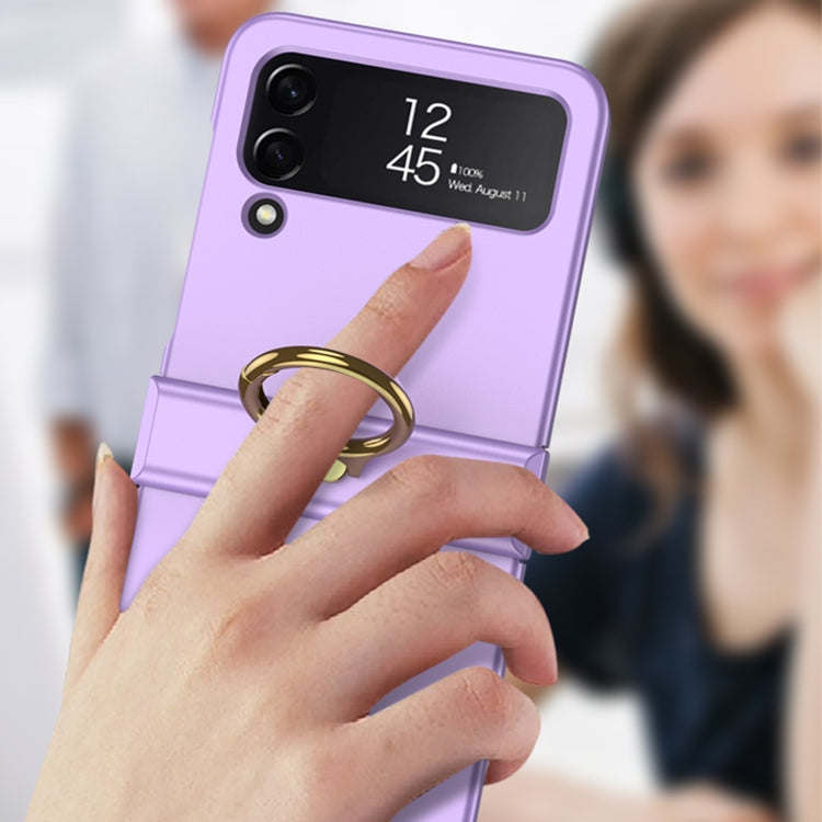 For Samsung Galaxy Z Flip4 GKK Ultrathin Hinge Full Coverage Phone Case with Ring Holder(White) - free shipping - PMC TechLife - Order now!