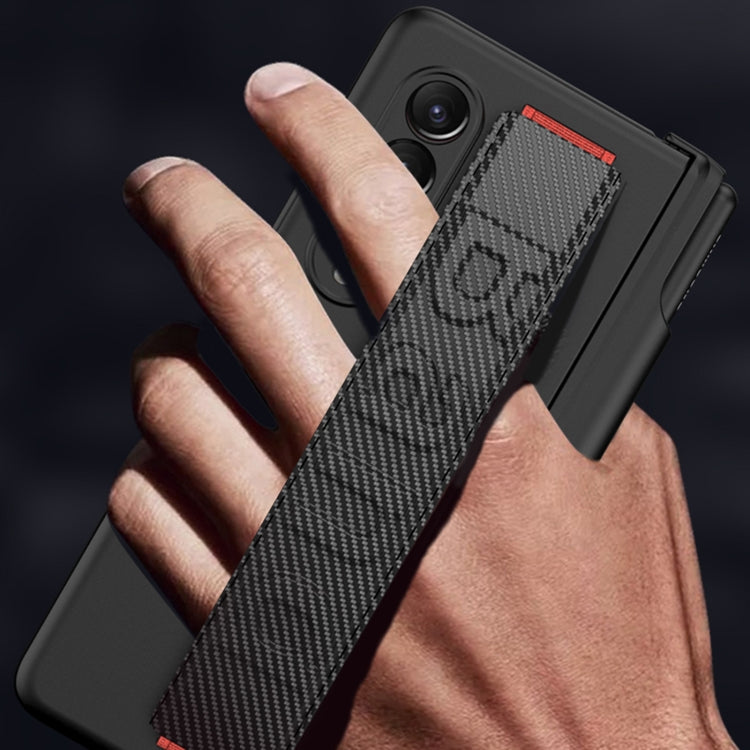 For Samsung Galaxy Z Fold3 5G GKK Magnetic Fold Hinge Shockproof Phone Case with Wrist Strap(Green) - Galaxy Phone Cases by GKK | Online Shopping South Africa | PMC TechLife | Buy Now Pay Later Mobicred