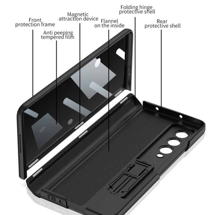 For Samsung Galaxy Z Fold4 GKK Magnetic Fold Full Coverage Anti Peep Phone Case(Black) - Galaxy Z Fold4 5G Cases by GKK | Online Shopping South Africa | PMC TechLife | Buy Now Pay Later Mobicred