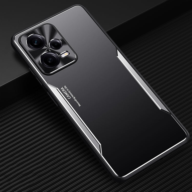 For Xiaomi Redmi Note 12 Pro 5G China Blade Series TPU + Titanium Alloy Phone Case(Black Silver) - free shipping - PMC TechLife - Order now!