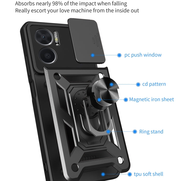 For Xiaomi Redmi 10 5G Sliding Camera Design TPU + PC Phone Case(Black) - free shipping - PMC TechLife - Order now!