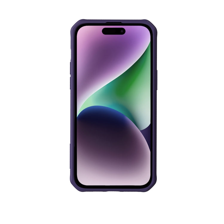 For iPhone 14 Pro Max NILLKIN Full Coverage Phone Case with Wrist Strap(Purple) - iPhone 14 Pro Max Cases by NILLKIN | Online Shopping South Africa | PMC Jewellery