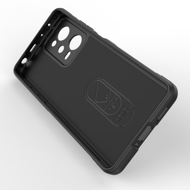 For Xiaomi Redmi Note 12 Pro 5G China / Note 12 Pro 5G Speed  Magic Shield TPU + Flannel Phone Case(Black) - free shipping - PMC TechLife - Order now!