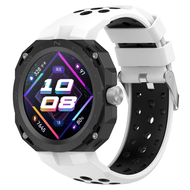 For Huawei Watch GT Cyber Two-color Silicone Watch Band (Black White) -  by PMC TechLife | Online Shopping South Africa | PMC TechLife