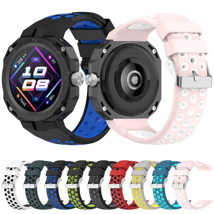 For Huawei Watch GT Cyber Two-color Silicone Watch Band(White Pink) - free shipping - PMC TechLife - Order now!