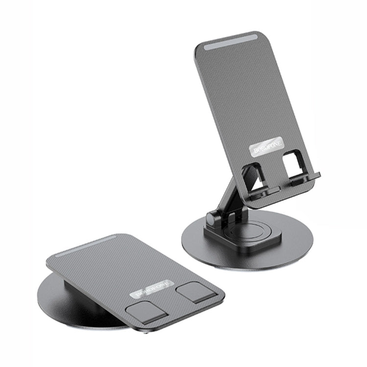 Borofone BH75 Flawless Foldable Rotating Desktop Mobile Phone Tablet Holder(Black) - Desktop Holder by Borofone | Online Shopping South Africa | PMC Jewellery