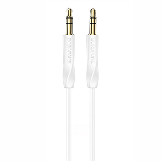 Borofone BL16 Clear Sound 3.5mm AUX Audio Cable, Length:1m(White) - Video & Audio Cable by Borofone | Online Shopping South Africa | PMC Jewellery