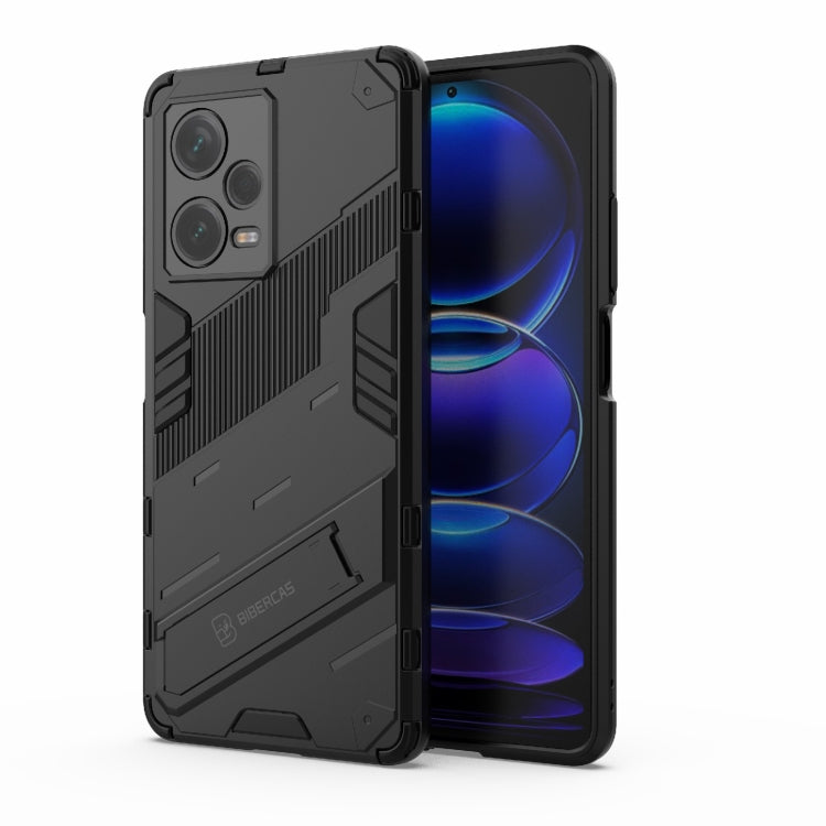 For Xiaomi Redmi Note 12 Pro+ China Punk Armor 2 in 1 PC + TPU Phone Case with Invisible Holder(Black) - free shipping - PMC TechLife - Order now!