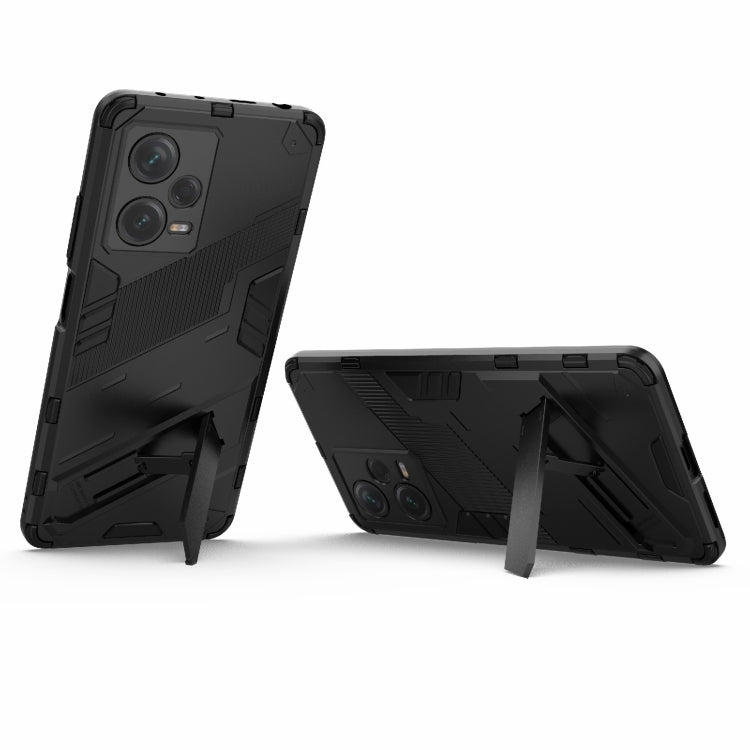 For Xiaomi Redmi Note 12 Pro+ China Punk Armor 2 in 1 PC + TPU Phone Case with Invisible Holder(Black) - free shipping - PMC TechLife - Order now!