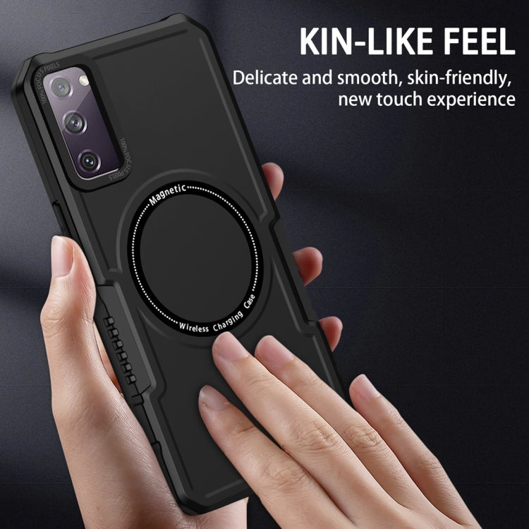 For Samsung Galaxy S20 FE MagSafe Shockproof Armor Phone Case(Black) - Galaxy S20 FE Cases by PMC TechLife | Online Shopping South Africa | PMC TechLife
