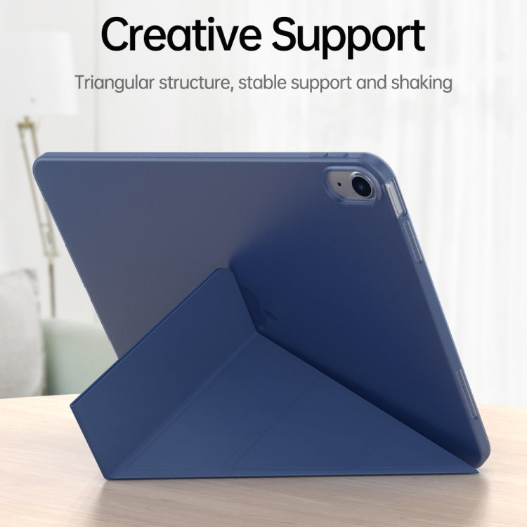 For iPad 2025 / 2022 Multi-folding TPU Leather Smart Tablet Case(Rose Gold) - iPad 2025 / 2022 Cases by PMC TechLife | Online Shopping South Africa | PMC TechLife | Buy Now Pay Later Mobicred