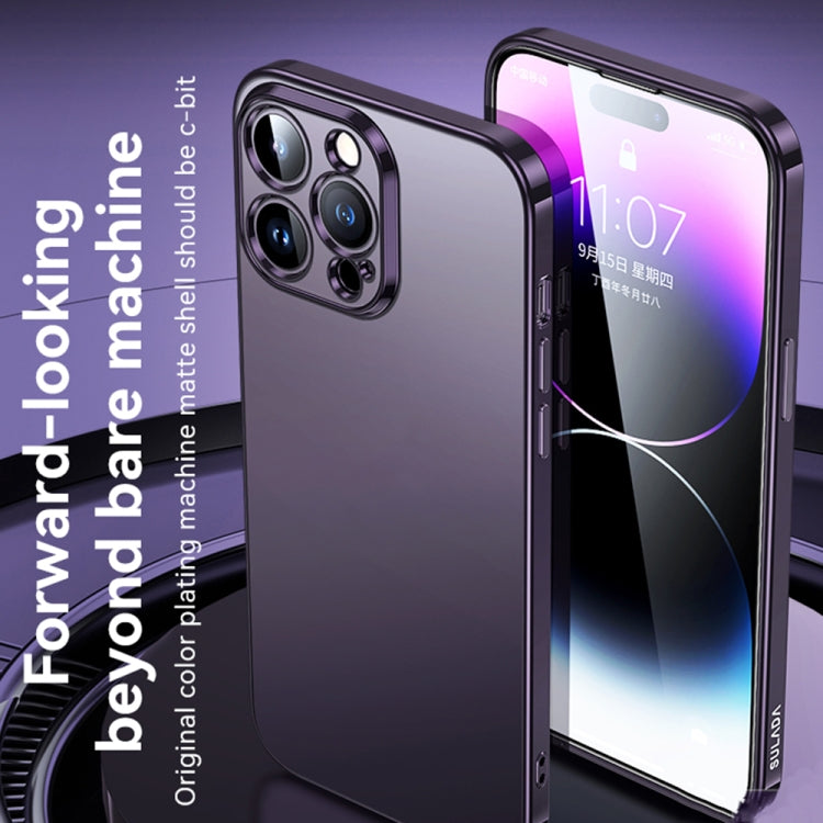 For iPhone 14 SULADA Electroplating Frosted All-inclusive TPU Phone Case(Pink) - iPhone 14 Cases by SULADA | Online Shopping South Africa | PMC TechLife | Buy Now Pay Later Mobicred