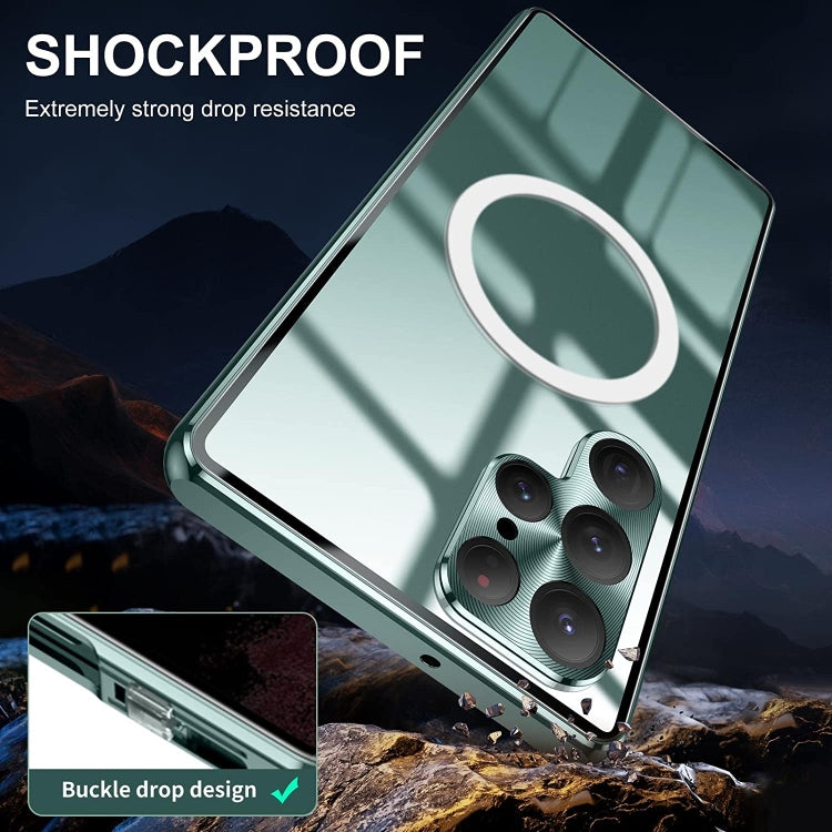 For Samsung Galaxy S22 Ultra 5G Lens Protector MagSafe Double Sided Magnetic Phone Case(Silver) - Galaxy S22 Ultra 5G Cases by PMC TechLife | Online Shopping South Africa | PMC TechLife