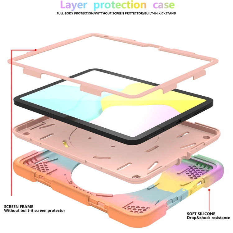 For iPad 2025 / 2022 360 Rotation PC+Silicone Tablet Case(Colorful Rose Gold) - free shipping - PMC TechLife - Order now!