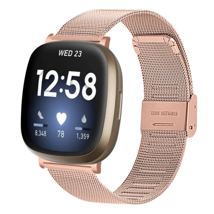 For Fitbit Versa 3 / Sense Milan Buckle Metal Watch Band(Rose Gold) - free shipping - PMC TechLife - Order now!