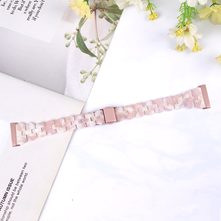 For Fitbit Versa 4 / Sense 2 Universal Rhombus Resin Watch Band(Pink Flower) - free shipping - PMC TechLife - Order now!