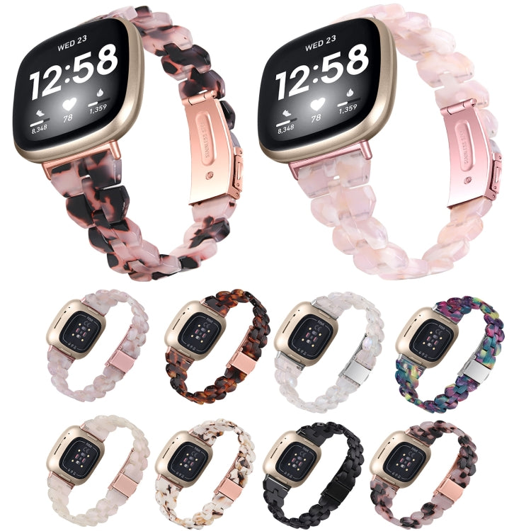 For Fitbit Versa 4 / Sense 2 Universal Rhombus Resin Watch Band(Mermaid Pink) - free shipping - PMC TechLife - Order now!