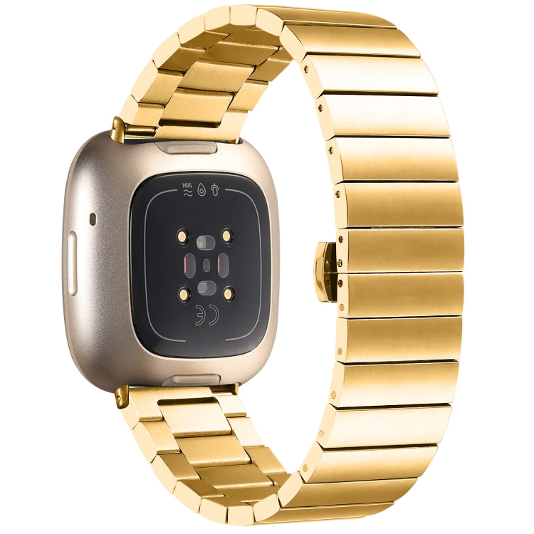 For Fitbit Versa 4 / Sense 2 Universal Butterfly Buckle Metal Watch Band(Gold) - free shipping - PMC TechLife - Order now!
