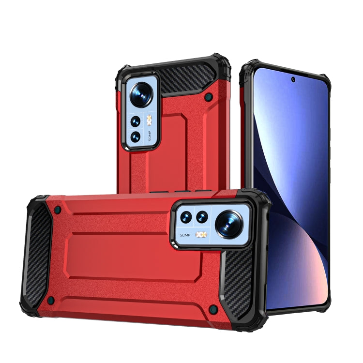 For Xiaomi 12 / 12X Magic Armor TPU + PC Combination Phone Case(Red) - free shipping - PMC TechLife - Order now!