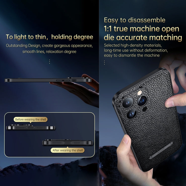 For iPhone 14 Plus SULADA Invisible Bracket Leather Back Cover Phone Case(Dark Green) - iPhone 14 Plus Cases by SULADA | Online Shopping South Africa | PMC TechLife | Buy Now Pay Later Mobicred