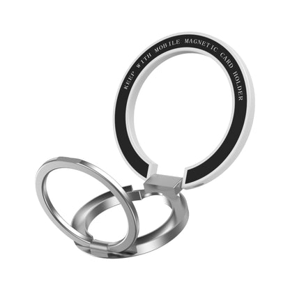 Car Magnetic Dual Axis Ring Phone Holder(Frosted White) - Ring Holder by PMC Jewellery | Online Shopping South Africa | PMC Jewellery