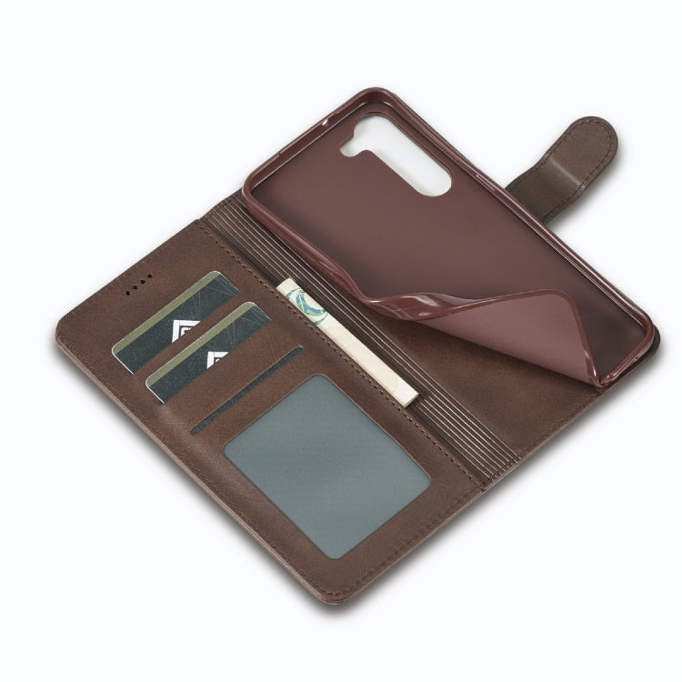 For Samsung Galaxy S23+ 5G LC.IMEEKE Calf Texture Horizontal Flip Leather Phone Case(Coffee) - free shipping - PMC TechLife - Order now!