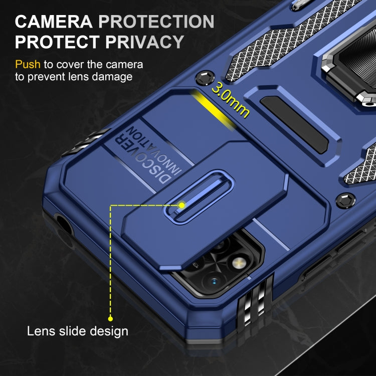 For Xiaomi Redmi 9C / 10A Armor PC + TPU Camera Shield Phone Case(Navy Blue) - free shipping - PMC TechLife - Order now!
