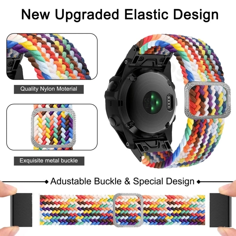 Compatible with Garmin Fenix 7X Adjustable Nylon Braided Elasticity Watch Band(Red) - free shipping - PMC TechLife - Order now!