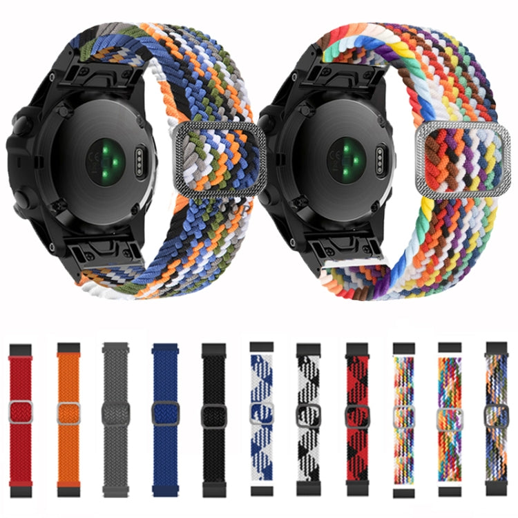 Compatible with Garmin Fenix 7 Adjustable Nylon Braided Elasticity Watch Band(Blue) - free shipping - PMC TechLife - Order now!