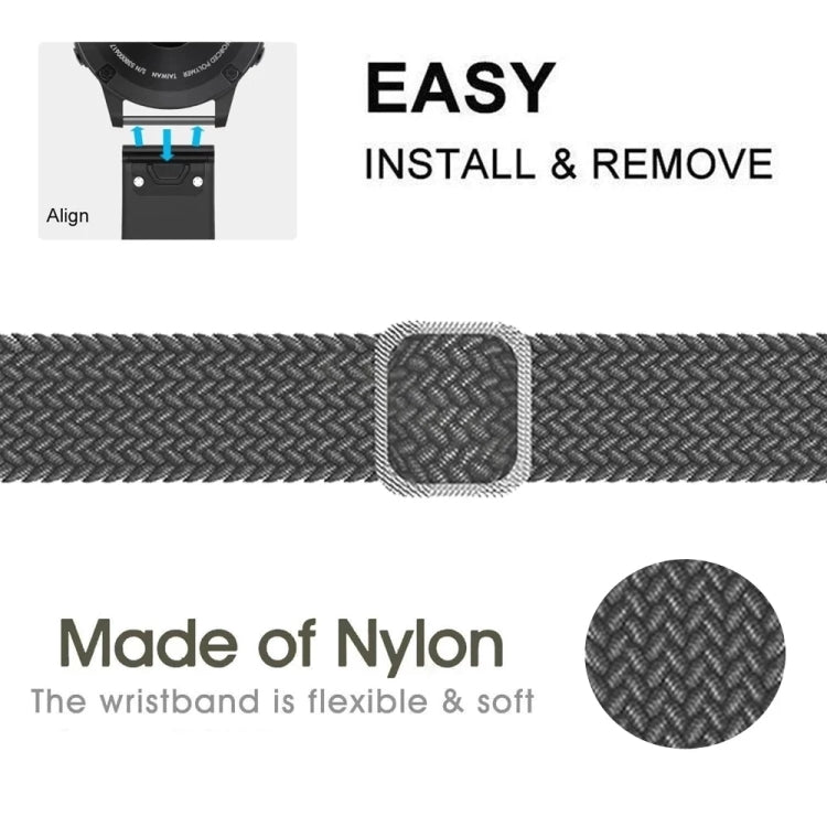 Compatible with Garmin Fenix 7 Adjustable Nylon Braided Elasticity Watch Band(Colorful Denim) - free shipping - PMC TechLife - Order now!