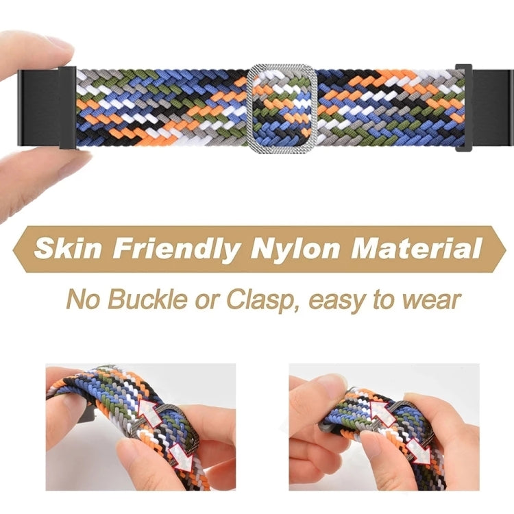Compatible with Garmin Fenix 7 Adjustable Nylon Braided Elasticity Watch Band(Blue) - free shipping - PMC TechLife - Order now!