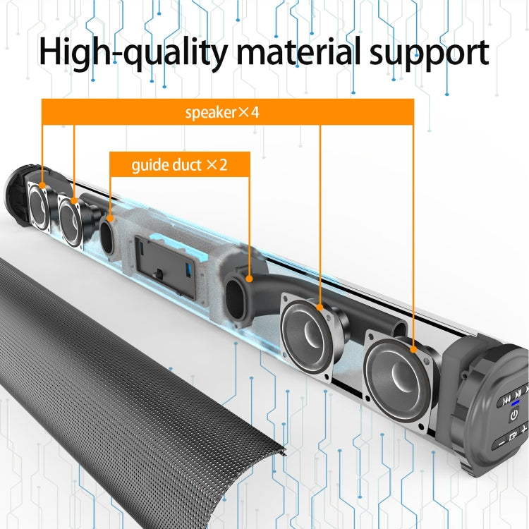 BS-10 Bluetooth 5.0 Speaker TV Soundbar with Remote Control(Black) - Desktop Speaker by PMC TechLife | Online Shopping South Africa | PMC TechLife