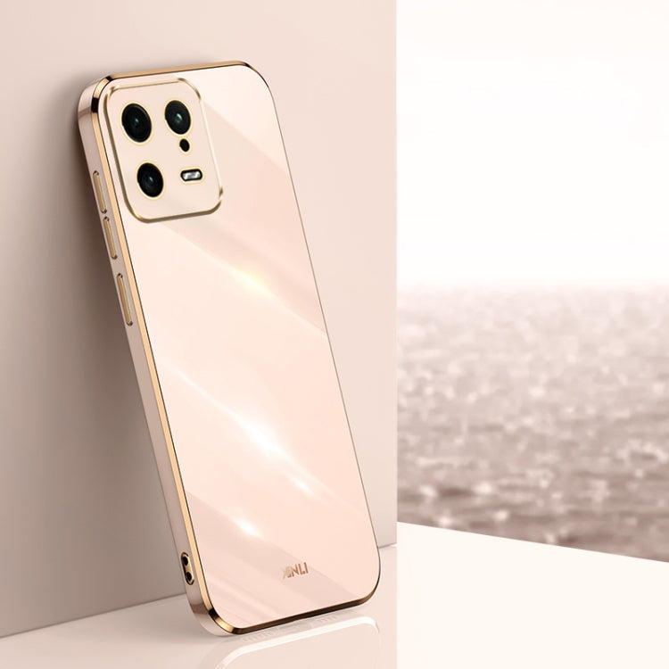 For Xiaomi 13 XINLI Straight Edge 6D Electroplate TPU Phone Case(Pink) - free shipping - PMC TechLife - Order now!