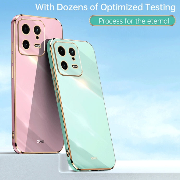 For Xiaomi 13 XINLI Straight Edge 6D Electroplate TPU Phone Case(Pink) - free shipping - PMC TechLife - Order now!