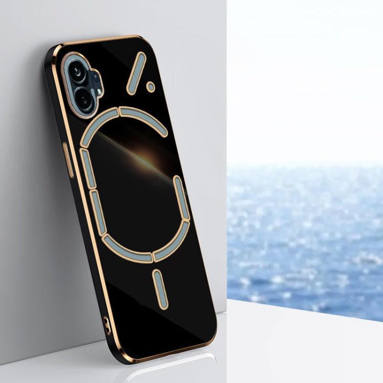 For Nothing Phone 1 XINLI Straight Edge 6D Electroplate TPU Phone Case(Black) - free shipping - PMC TechLife - Order now!
