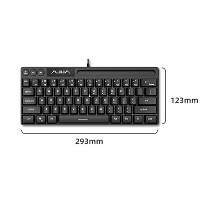 AULA F3061 Wired Mini RGB Backlit Mechanical Keyboard With Mechanical Feel(Black) - Wired Keyboard by AULA | Online Shopping South Africa | PMC Jewellery | Buy Now Pay Later Mobicred