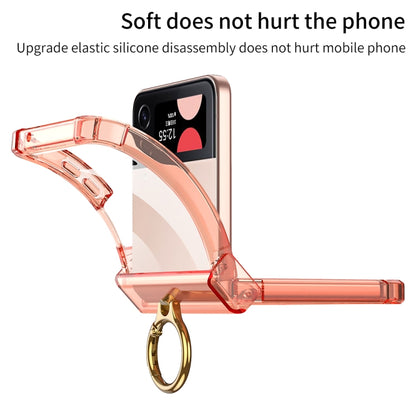 For Samsung Galaxy Z Flip4 GKK MagSafe Airbag Hinge Shockproof Phone Case with Ring Holder(Orange) - Galaxy Z Flip4 5G Cases by GKK | Online Shopping South Africa | PMC Jewellery