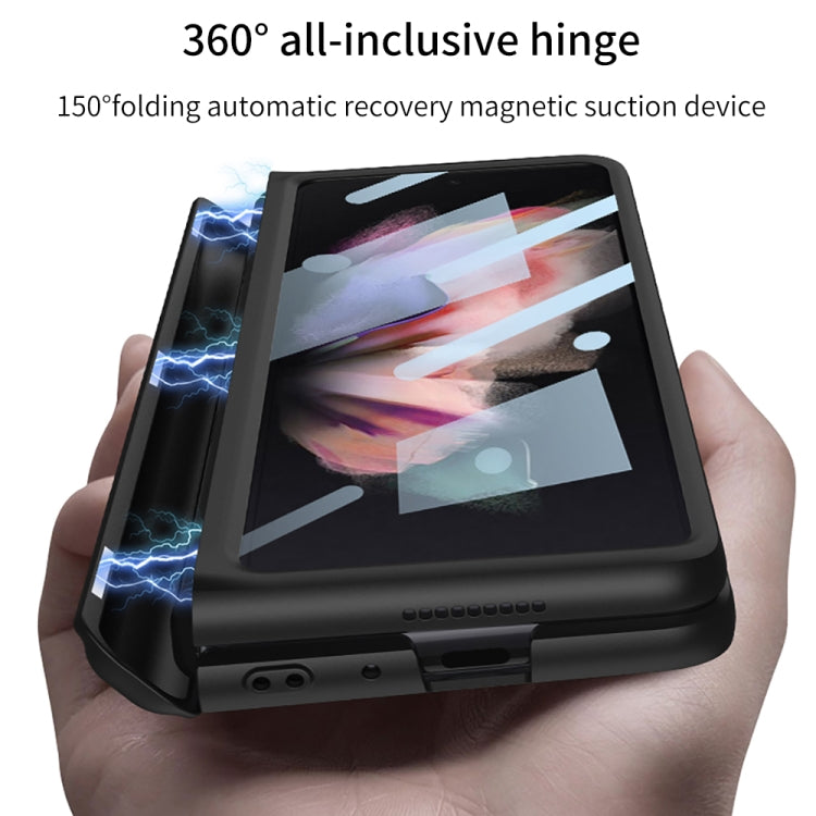 For Samsung Galaxy Z Fold3 5G GKK Full Coverage Magnetic Fold Hinge Shockproof Phone Case with Pen Slots(Gold) - free shipping - PMC TechLife - Order now!
