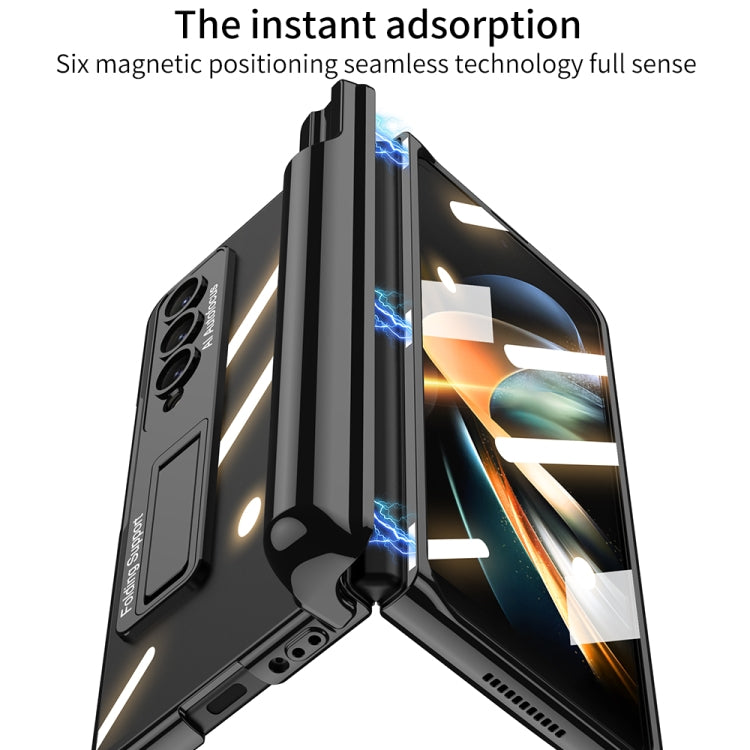For Samsung Galaxy Z Fold4 GKK Magnetic Fold Hinge Shockproof Phone Case with Pen Slots(Silver) - free shipping - PMC TechLife - Order now!