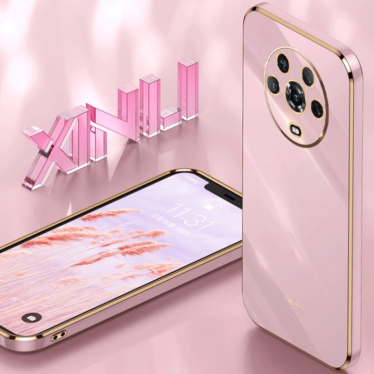 For Honor X8 5G XINLI Straight Edge 6D Electroplate TPU Phone Case(Cherry Purple) - free shipping - PMC TechLife - Order now!