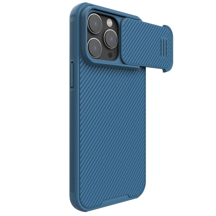 For iPhone 14 Pro Max NILLKIN CamShield S PC Phone Case(Blue) - iPhone 14 Pro Max Cases by NILLKIN | Online Shopping South Africa | PMC Jewellery | Buy Now Pay Later Mobicred