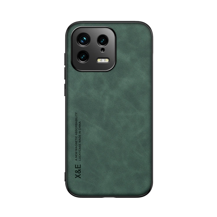 For Xiaomi 13 Skin Feel Magnetic Leather Back Phone Case(Green) - free shipping - PMC TechLife - Order now!