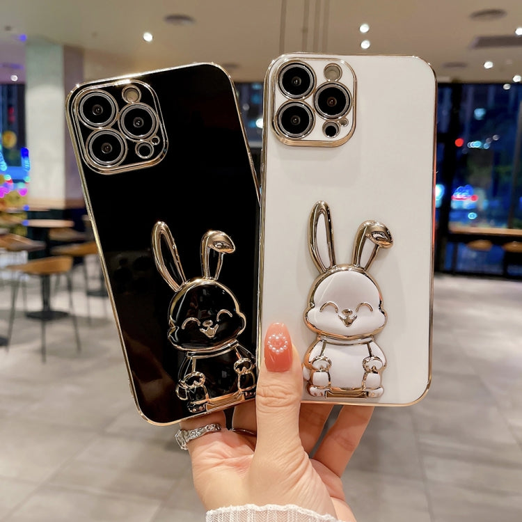 For iPhone XS Max Plating Rabbit Holder Phone Case(Pink) - free shipping - PMC TechLife - Order now!