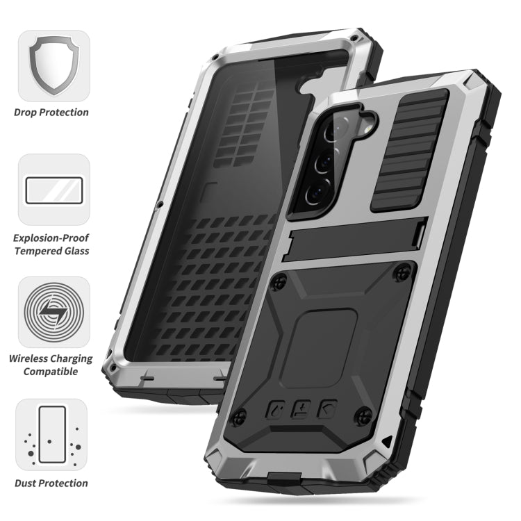 For Samsung Galaxy S23 5G R-JUST Life Waterproof Dustproof Shockproof Phone Case(Silver) - free shipping - PMC TechLife - Order now!