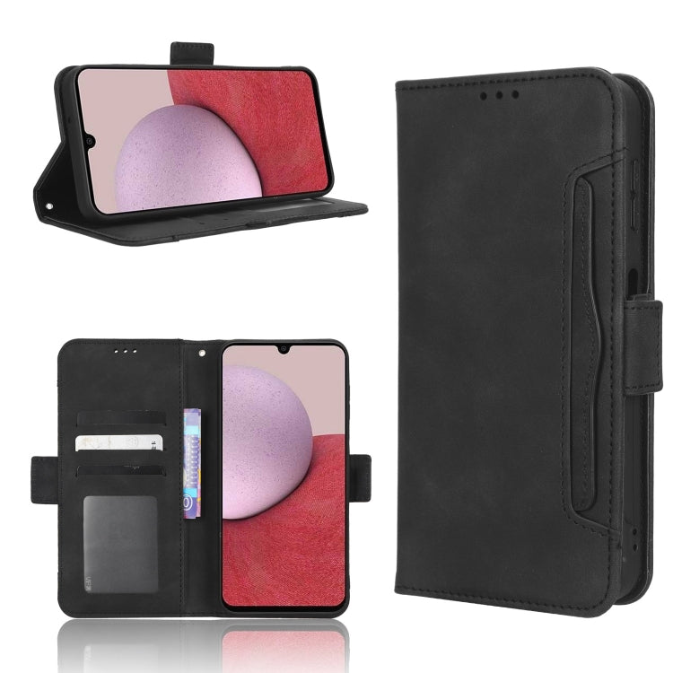 For Samsung Galaxy A14 5G Skin Feel Calf Texture Card Slots Leather Phone Case(Black) - Galaxy Phone Cases by PMC TechLife | Online Shopping South Africa | PMC TechLife | Buy Now Pay Later Mobicred