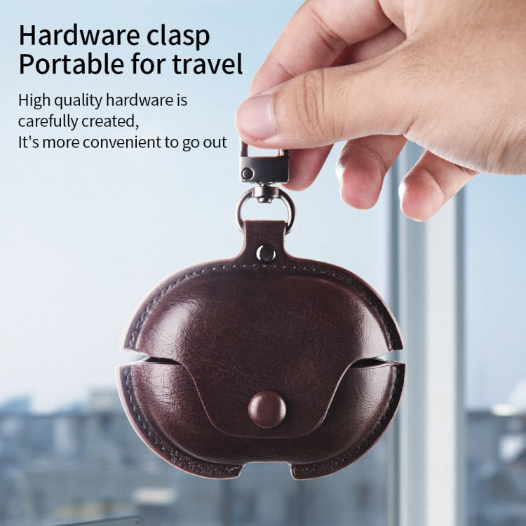 For Huawei FreeBuds Pro Business Leather Earphone Protective Case with Hook(Red) - Huawei Earphone Case by PMC TechLife | Online Shopping South Africa | PMC TechLife