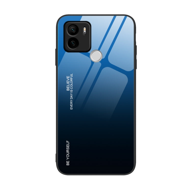 For Xiaomi Redmi A1+ Gradient Color Glass Phone Case(Blue Black) - free shipping - PMC TechLife - Order now!